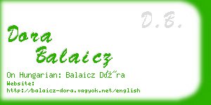 dora balaicz business card